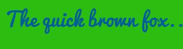 Image with Font Color 005B9A and Background Color 2BBE10